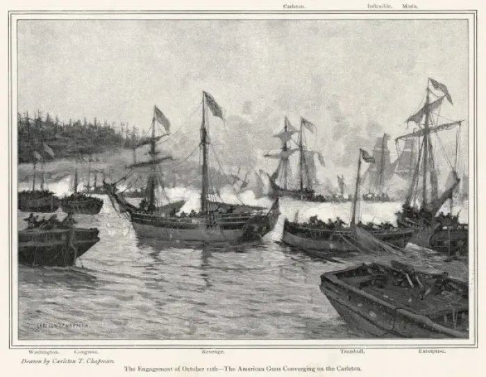 Framed Print : Lake Champlain Battle Framed Print : Lake Champlain Battle
