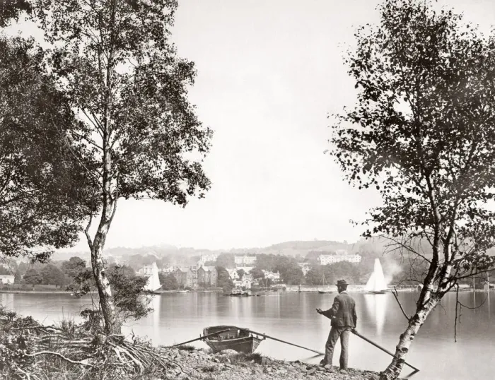 Framed Print : Lake District - Lake Windemere, c. 1880 s Framed Print : Lake District - Lake Windemere, c. 1880 s