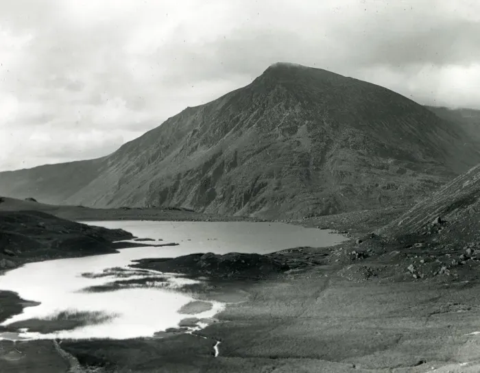 Framed Print : Lake and high peak, Snowdonia National Park, North Wales Framed Print : Lake and high peak, Snowdonia National Park, North Wales