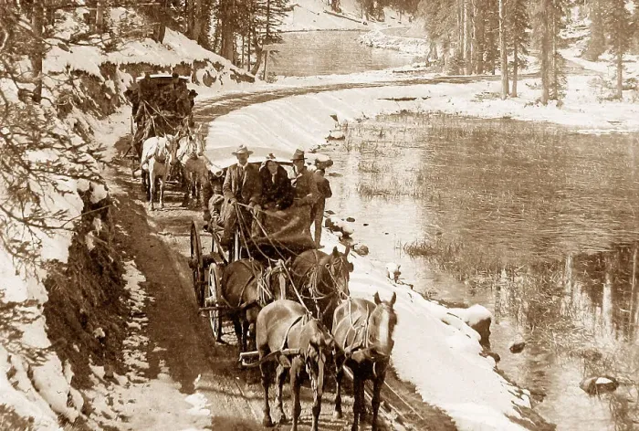 Framed Print : Lake Isa Yellowstone Park USA early 1900s Framed Print : Lake Isa Yellowstone Park USA early 1900s