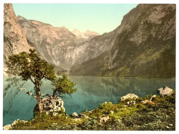Framed Print : The Lake, Obersee, Upper Bavaria, Germany Framed Print : The Lake, Obersee, Upper Bavaria, Germany