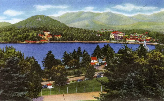 Framed Print : Lake Placid, N. Y. USA - Lake Placid Club and Mirror Lake Framed Print : Lake Placid, N. Y. USA - Lake Placid Club and Mirror Lake