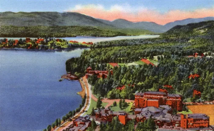 Framed Print : Lake Placid, N. Y. USA - Mirror Lake and Club Buildings Framed Print : Lake Placid, N. Y. USA - Mirror Lake and Club Buildings