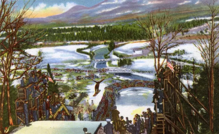 Framed Print : Lake Placid, N. Y. USA - Ski Jumper takes to the air Framed Print : Lake Placid, N. Y. USA - Ski Jumper takes to the air
