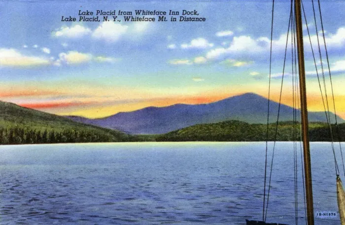 Framed Print : Lake Placid, N. Y. USA - from Whiteface Inn Dock Framed Print : Lake Placid, N. Y. USA - from Whiteface Inn Dock