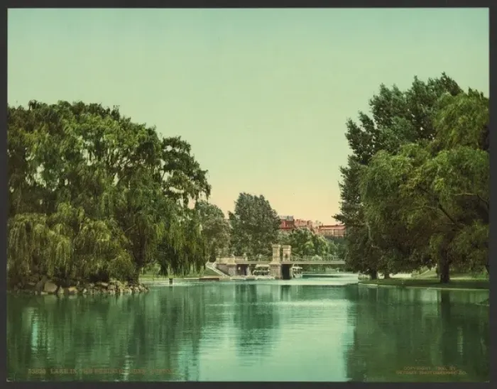 Framed Print : Lake in the Public Garden, Boston Framed Print : Lake in the Public Garden, Boston
