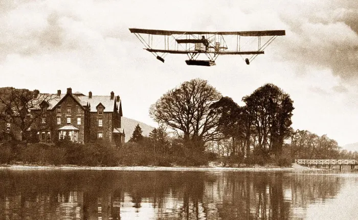 Framed Print : Lake Windermere hydroplane early 1900s Framed Print : Lake Windermere hydroplane early 1900s