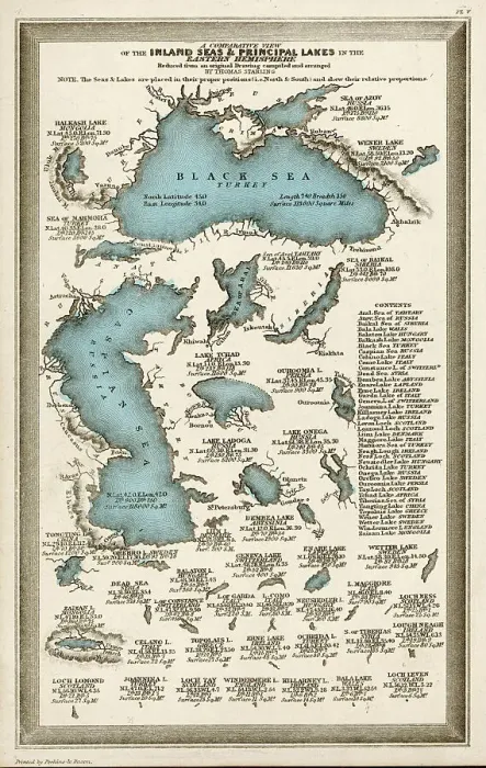 Framed Print : LAKES OF EAST HEMISPHERE