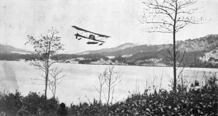 Framed Print : Lakes Waterbird over Lake Windermere in January 1912 Framed Print : Lakes Waterbird over Lake Windermere in January 1912