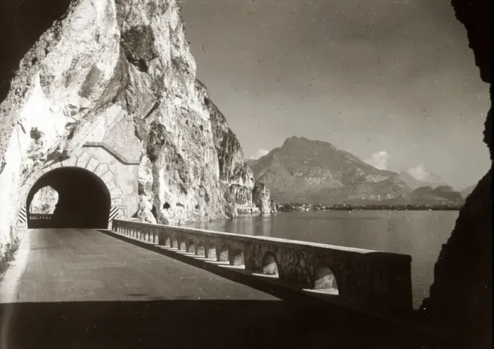 Framed Print : Lakeside road and tunnel, Lake Lucerne, Switzerland Framed Print : Lakeside road and tunnel, Lake Lucerne, Switzerland