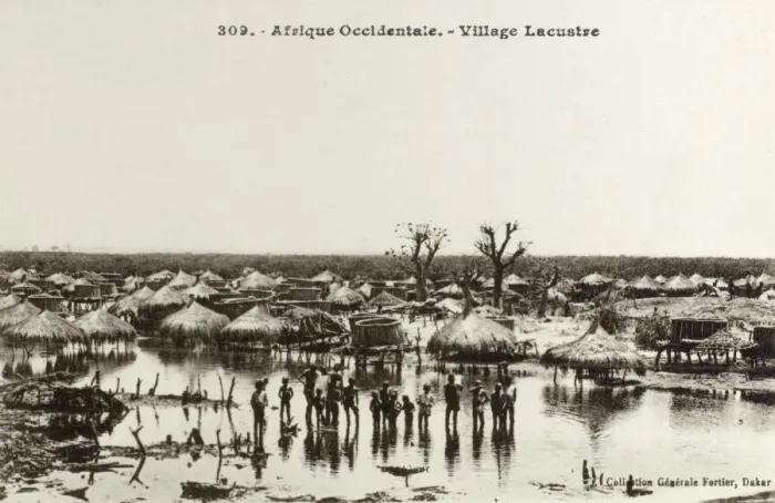 Framed Print : Lakeside Villages - Dahomey / Benin Framed Print : Lakeside Villages - Dahomey / Benin