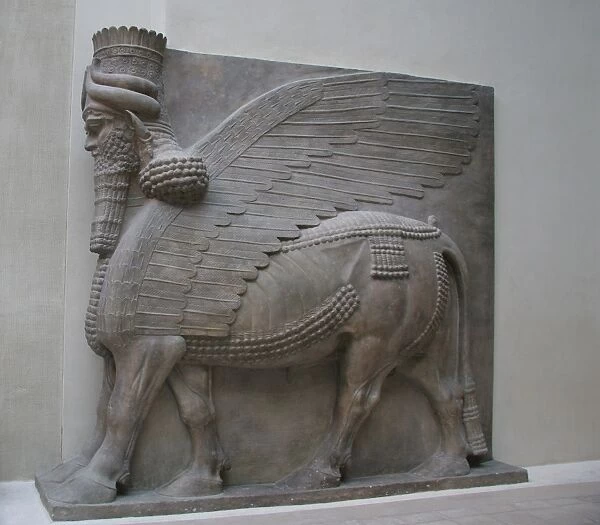 Lamasu or Bull-man. Reliefs from Sargon IIs Palace. Dur-Sha