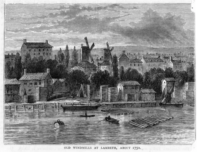 Framed Print : LAMBETH 1750 Framed Print : LAMBETH 1750
