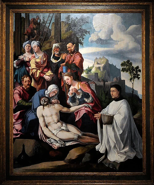Lamentation of Christ with a Donor, c. 1535, by Jan van Scor