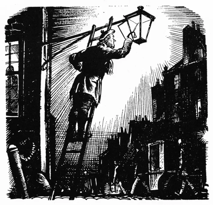 Framed Print : Lamplighter Framed Print : Lamplighter