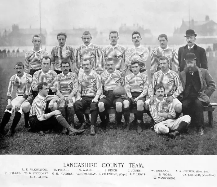 Framed Print : Lancashire County Rugby Team in the 1890s Framed Print : Lancashire County Rugby Team in the 1890s