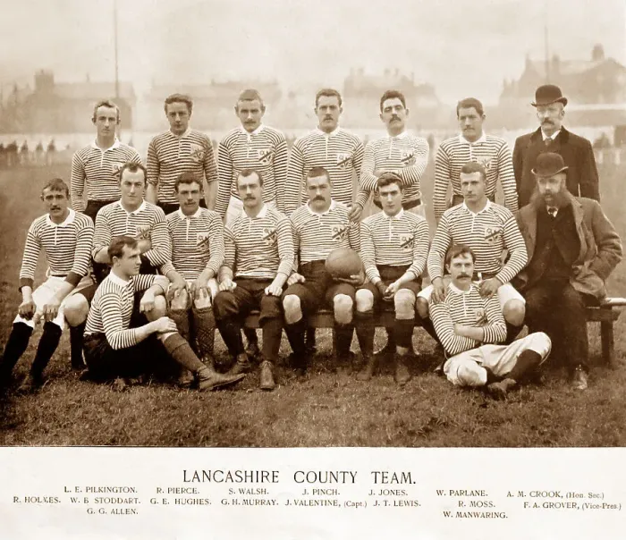 Framed Print : Lancashire County Rugby Team in the 1890s Framed Print : Lancashire County Rugby Team in the 1890s