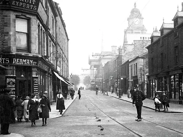 Framed Print : Lancaster Brock Street early 1900s Framed Print : Lancaster Brock Street early 1900s