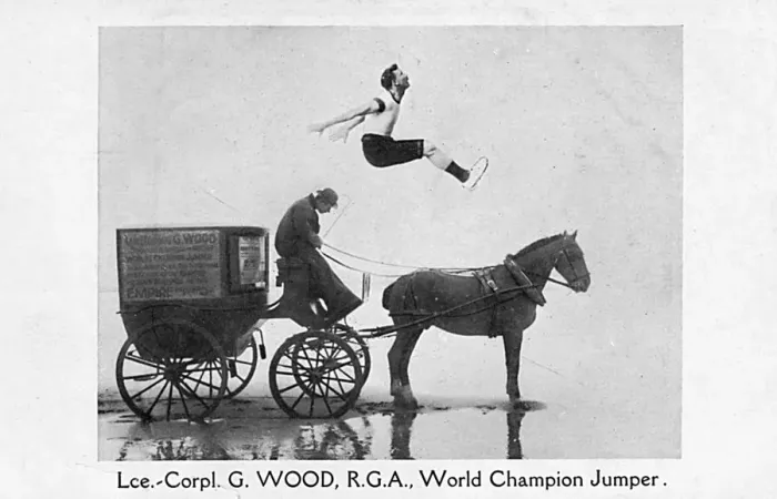 Framed Print : Lance Corporal G. Wood - World Champion Jumper Framed Print : Lance Corporal G. Wood - World Champion Jumper
