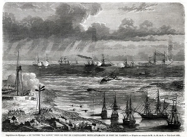 The Lance under fire at the port of Tampico