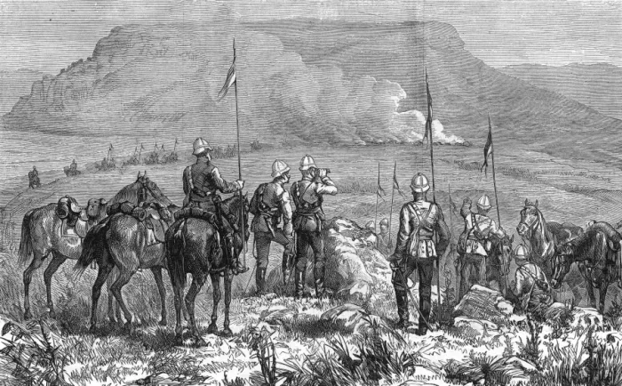 Framed Print : Lancers returning from burning kraals, Zulu War, 1879 Framed Print : Lancers returning from burning kraals, Zulu War, 1879