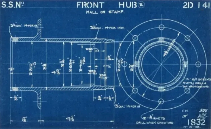 Framed Print : Lanchester blueprint Framed Print : Lanchester blueprint