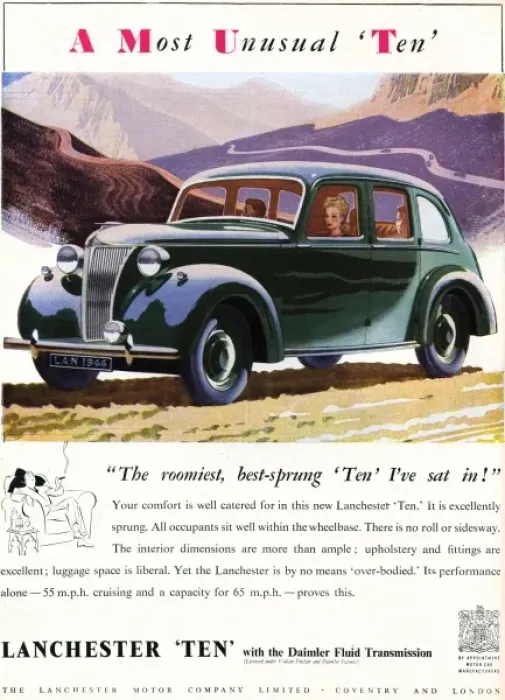 Framed Print : Lanchester Ten car advert Framed Print : Lanchester Ten car advert