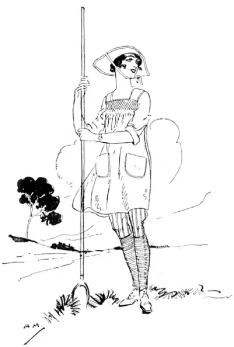 Framed Print : A land girl by Helen McKie Framed Print : A land girl by Helen McKie