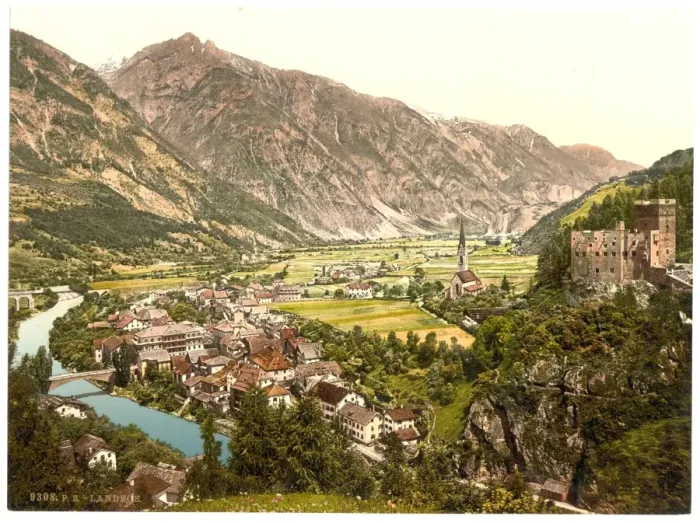 Framed Print : Landeck, general view, Tyrol, Austro-Hungary Framed Print : Landeck, general view, Tyrol, Austro-Hungary