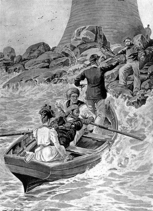 Framed Print : Landing at the Lighthouse, 1895 Framed Print : Landing at the Lighthouse, 1895