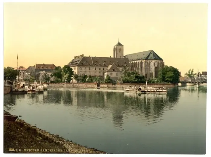 Framed Print : Landing place, Sand Church, Breslau, Silesia, Germany (i. e Framed Print : Landing place, Sand Church, Breslau, Silesia, Germany (i. e