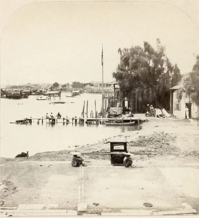 Framed Print : The Landing Place, taken from the House of the Commissariat Framed Print : The Landing Place, taken from the House of the Commissariat