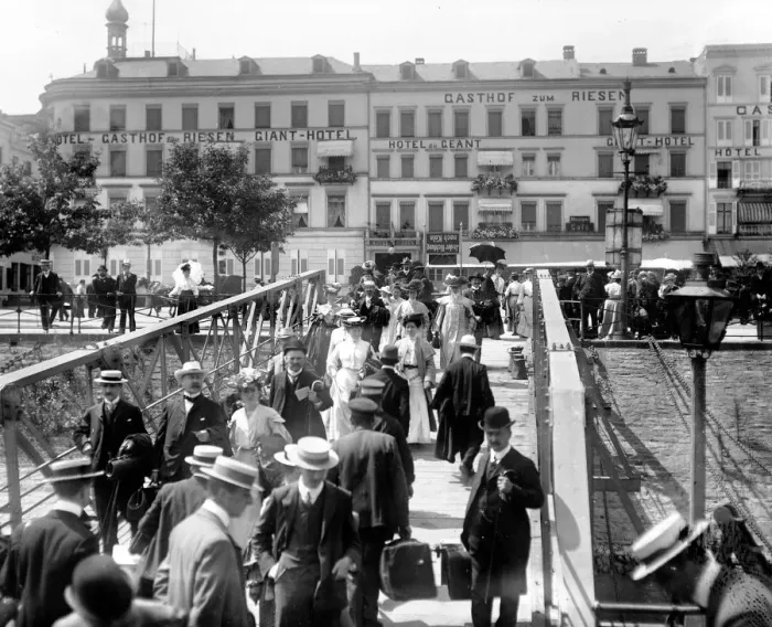 Framed Print : Landing stage at Koblenz Framed Print : Landing stage at Koblenz