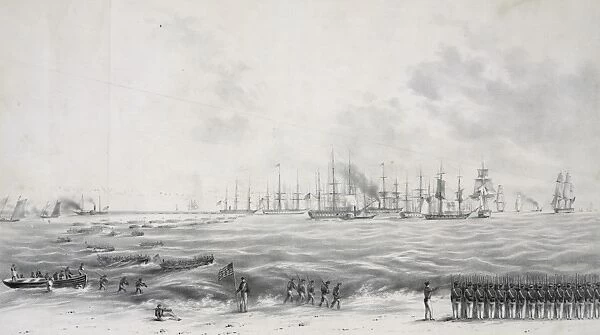 Landing of the U. S. Army under General Scott, on the beach n