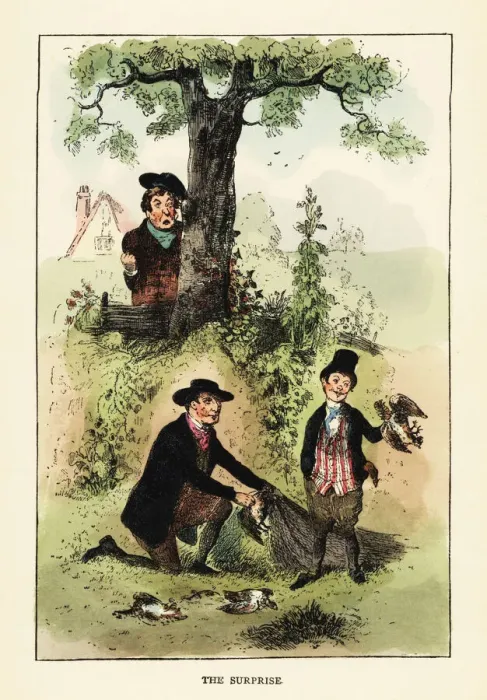 Framed Print : Landowner discovering poachers netting partriduges Framed Print : Landowner discovering poachers netting partriduges