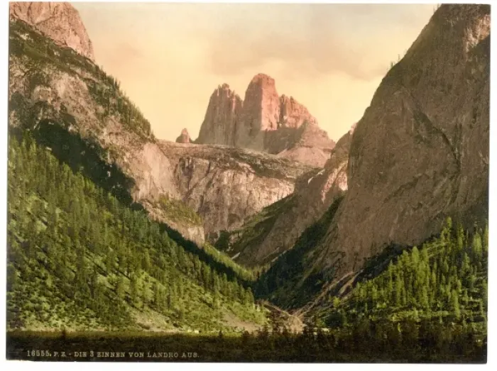 Framed Print : Landro, the Three Spires (i. e. Drei Zinnen), Tyrol, Austro- Framed Print : Landro, the Three Spires (i. e. Drei Zinnen), Tyrol, Austro-