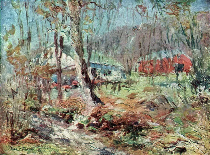 Framed Print : Landscape. Colourful landscape oil painting showing a variety of flora. Date: circa 1926 Framed Print : Landscape. Colourful landscape oil painting showing a variety of flora. Date: circa 1926