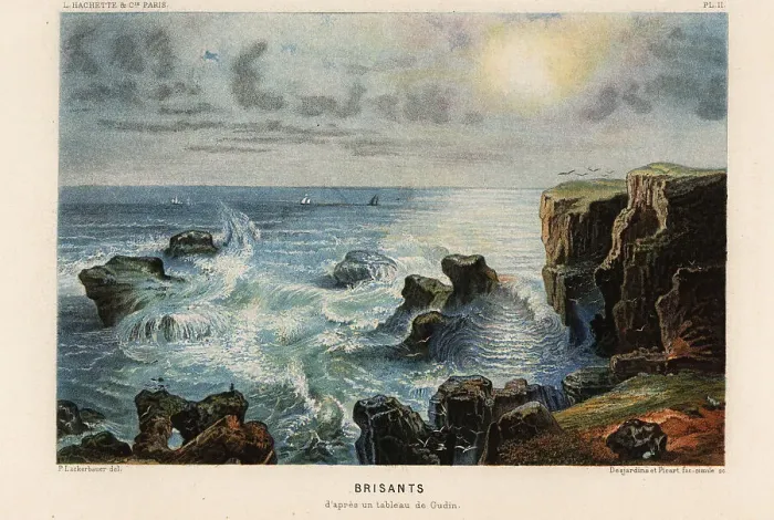 Framed Print : Landscape of a rough sea with waves crashing on rocks Framed Print : Landscape of a rough sea with waves crashing on rocks