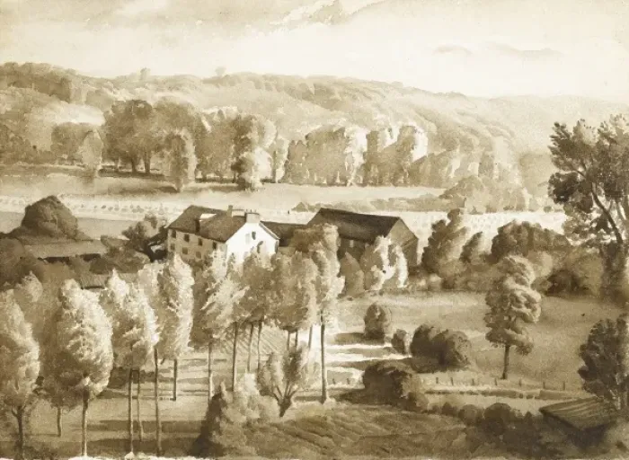 Framed Print : Landscape study in Watercolour Framed Print : Landscape study in Watercolour