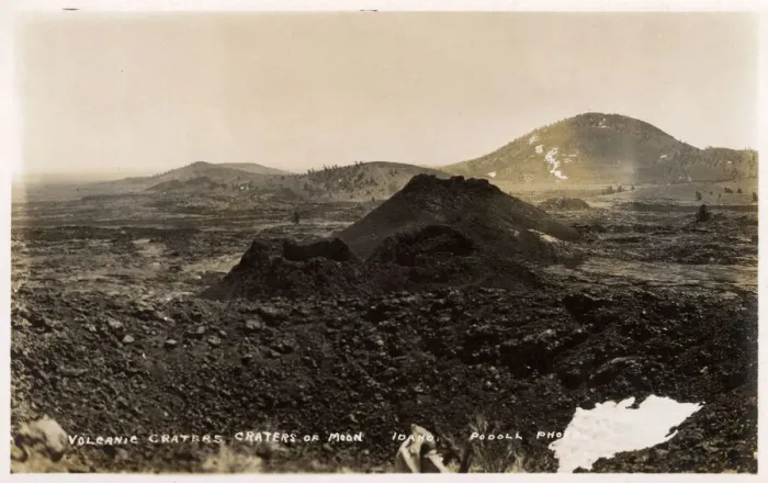 Framed Print : Landscape of volcanic craters, Idaho, USA Framed Print : Landscape of volcanic craters, Idaho, USA