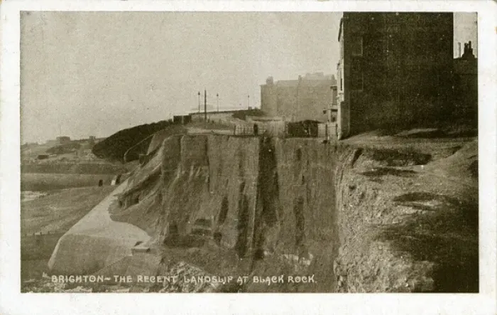 Framed Print : Landslip at Black Rock, Brighton, Sussex Framed Print : Landslip at Black Rock, Brighton, Sussex