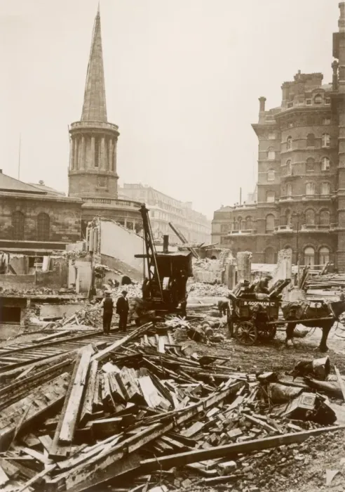 Framed Print : Langham Place c. 1918 Framed Print : Langham Place c. 1918