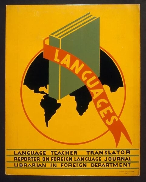 Languages. Poster promoting occupations in the field of languages