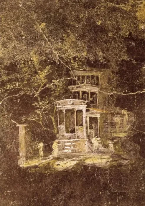 Framed Print : Lanscape with Villa Framed Print : Lanscape with Villa