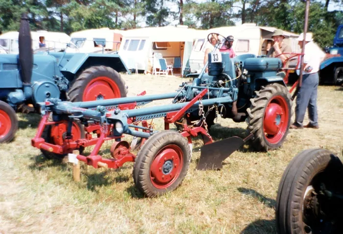 Framed Print : Lanz Alldog A1806 with ploughing attachment Framed Print : Lanz Alldog A1806 with ploughing attachment