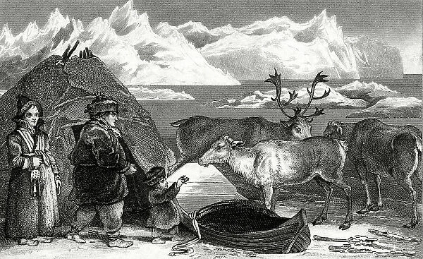 Laplanders and Reindeer