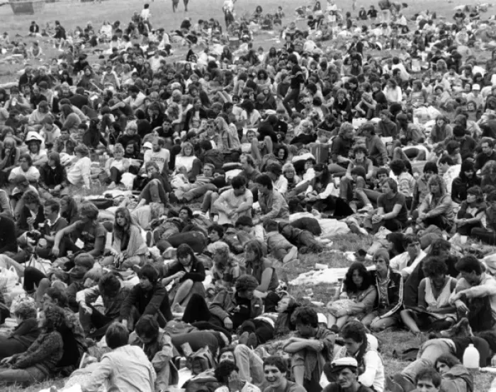 Framed Print : Large audience at Penwith Rock Festival, Cornwall Framed Print : Large audience at Penwith Rock Festival, Cornwall