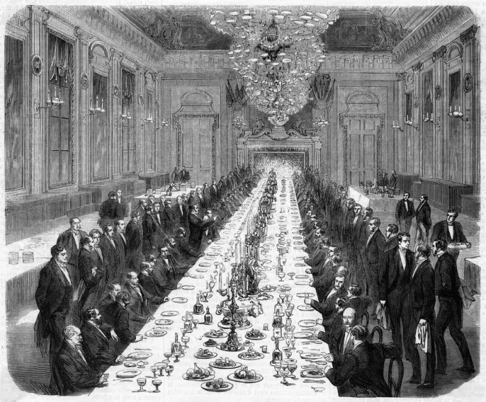 Framed Print : LARGE BANQUET 1861 Framed Print : LARGE BANQUET 1861