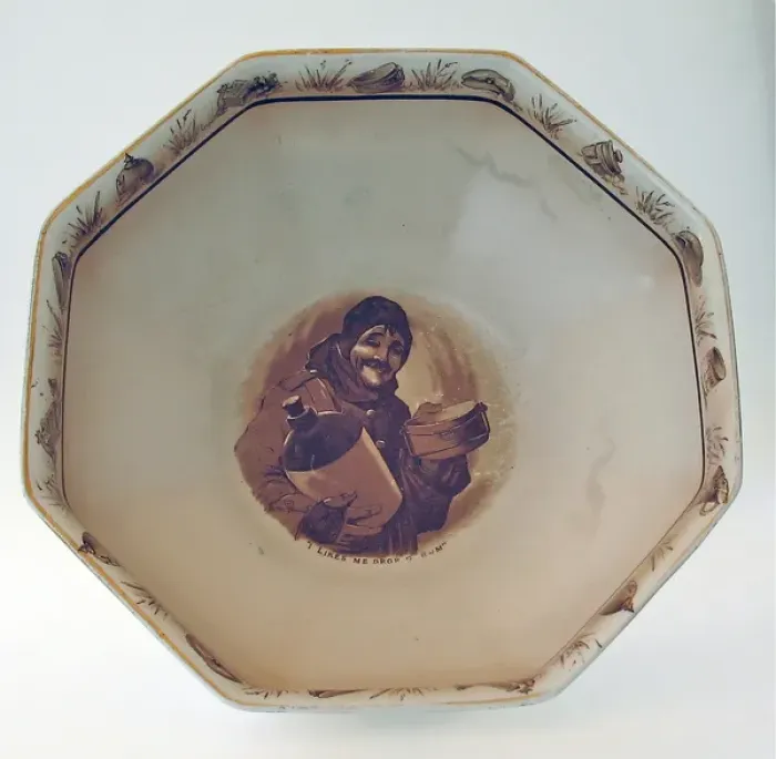 Framed Print : Large bowl with transfer - Bairnsfatherware Framed Print : Large bowl with transfer - Bairnsfatherware