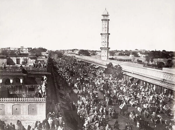 Large colonial procession, India, Jaipur, Jeypore c. 1880 s